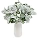 SHACOS 12 PCS Artificial Flocked Lambs Ear Spray Lamb Ear Stems Foliage Picks Artificial Greenery Plant for Home Wedding DIY Craft Floral Arrangement (12 PCS, Green)