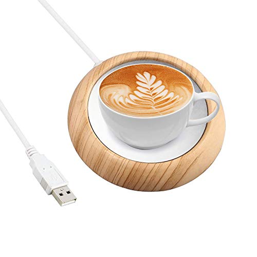 Gobesty Taza USB más Caliente, Calentador de Tazas USB Calefacción eléctrica, Práctico de Costa del Calentador de la Taza de café del USB, Calentador de Bebidas para Bebidas, café, Leche, té