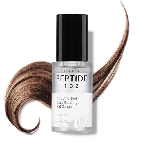 COSRX PEPTIDE 132 Sérum de aceite de fijación para el cabello, 28 ml, aceite de queratina ligero contra el encrespamiento y las puntas abiertas, aporta brillo con aceite de argán y jojoba, para todo