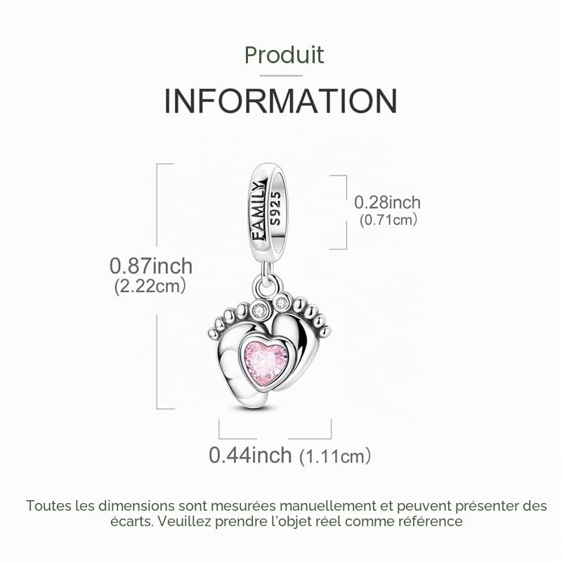 Charms Pendentif Amour Soeur Famille pour Femme Argent Sterling 925 Breloque Bracelets Collier Femme Pour Maman Voyage ou Anniversaire