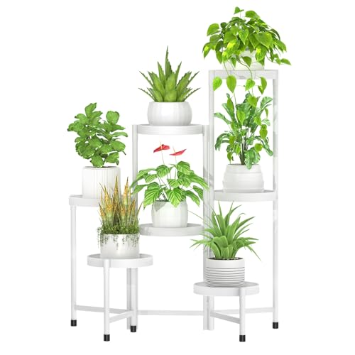 TANOSAN 7 Etagen Pflanzenständer Metall Innen Außen, Ecke...