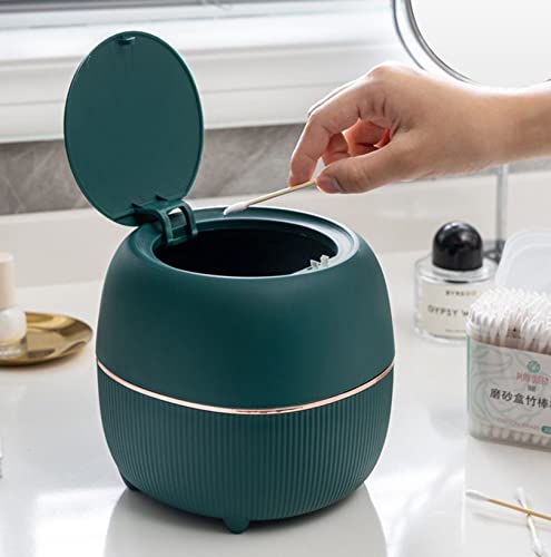 Basurero plástico mini con tapa para escritorio miniatura 6