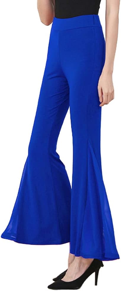 Angcoco Women's Classical Dance Tango Cha Cha Latin Stretch Boot Cut Flares Pants