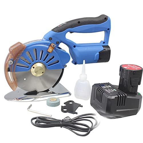 Taglierina elettrica rotativa per tessuti, macchina da taglio portatile a velocità regolabile, ricaricabile, senza fili, strumento per trapuntatura per tessuto, pelle, fibra di cotone