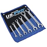 US PRO Tools 6pc SAE Imperial 6pt Flare Nut Spanners Wrench Set Brake Pipe 2295