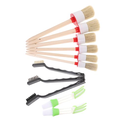 Cabilock 1 Set Set Car Detailing Brush Set Interior Cleaning Kit for Cars Motorcycles Trucks Ergonomic Handles Durable High Strength Material for Air Vents Windows