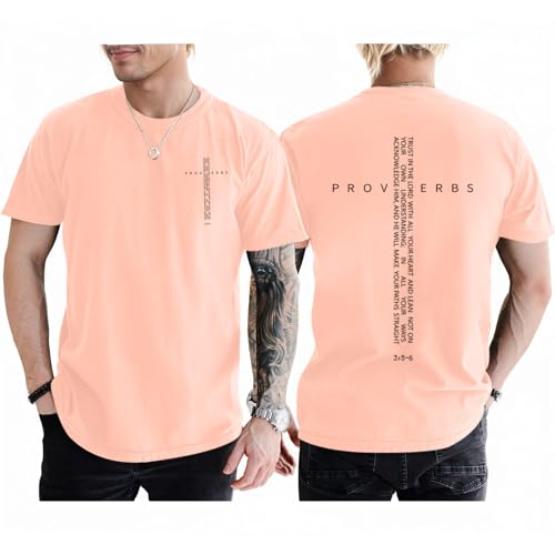 Image of Christian Shirts for Men Vintage Religious Cross Bible Verse T-Shirt Jesus Faith Tshirt Inspirational Graphic Tees