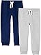 Simple Joys by Carter’s Jungen 2-Pack Pull on Fleece Pants, Grau Meliert/Marineblau, 2 Jahre (2er Pack)