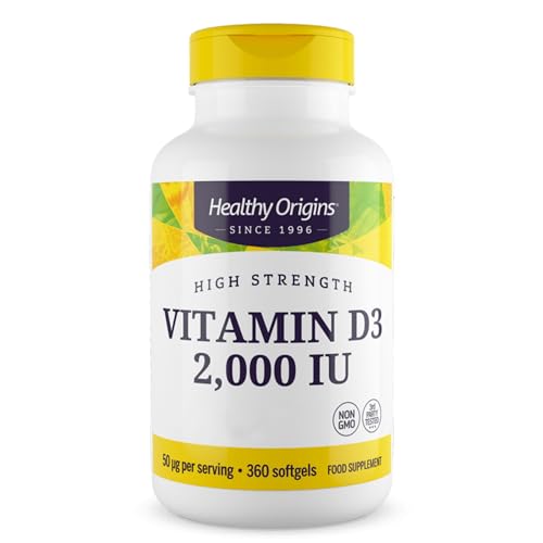 Healthy Origins Vitamina D3 2.000 UI 360 Capsule