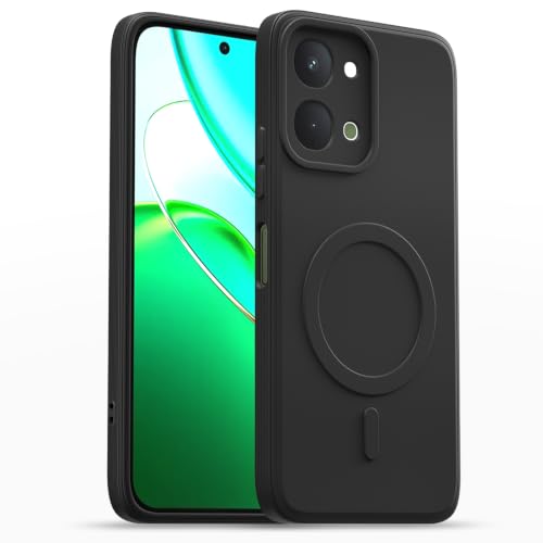Image of Pikkme Back Cover for Vivo T5x / Vivo Y51 Pro /iQOO Z11x 5G Soft Matte Silicone Mag-Safe Design (Mag-Safe Not Support) Camera Protection | Slim Fit Bumper Cover (Black)