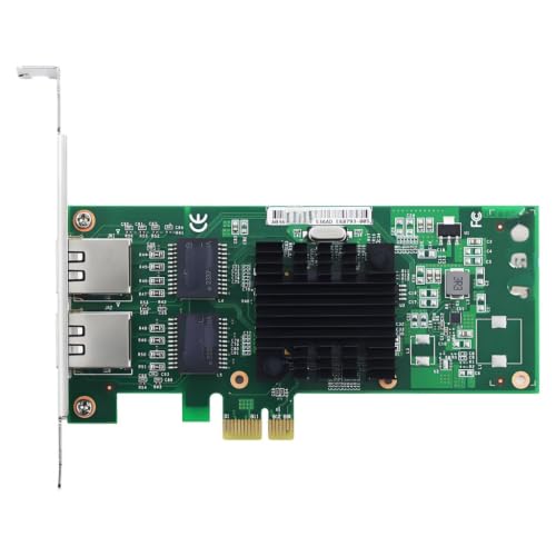 PCIe x1 Gigabit Network Card Dual RJ45 Ports, 1000Mbps Ethernet LAN Adapter with 82576 Controller for Desktop PC NAS miniatura 1