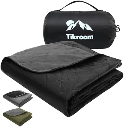 Large Waterproof Outdoor Camping Blanket, 80 x 58 inch Fleece Pic...