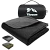 Large Waterproof Outdoor Camping Blanket, 80 x 58 inch Fleece Picnic Blankets Windproof Travel Stadium Blanket for Beaches Pets Car Camp Picnic Mat for Both Cold & Warm Weather