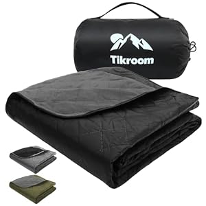 Large Waterproof Outdoor Camping Blanket, 80 x 58 inch Fleece Picnic Blankets Windproof Travel Stadium Blanket for Beaches Pets Car Camp Picnic Mat for Both Cold & Warm Weather