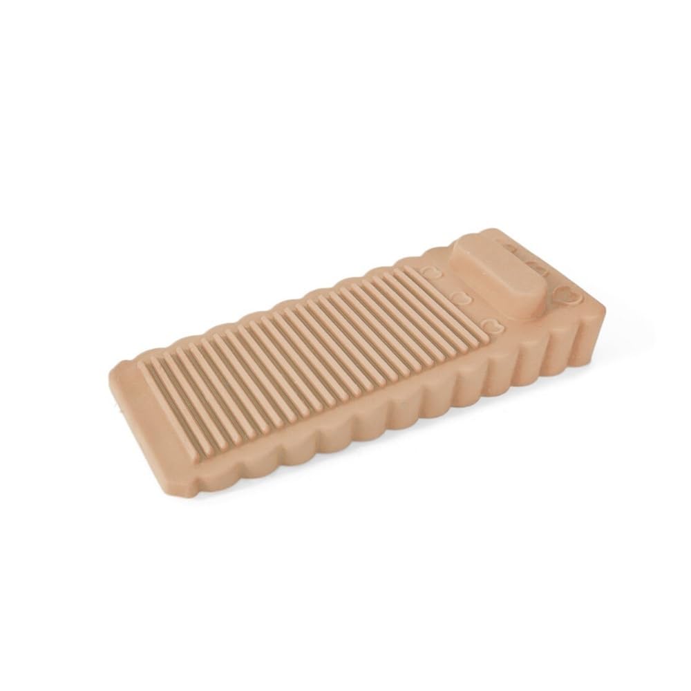 Silicone Door Stopper Reusable Shock Absorbent Block Wedge Doorstops Door Handle Stopper Home Office Door Anti-Collision Stopper(Brown)