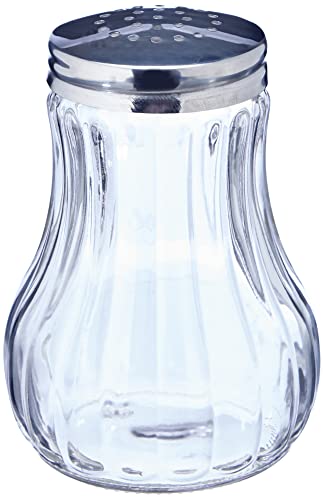 IBILI Cheese Shaker 250 ml of Stainless Steel/Glass, Transparent/Silver, 9 x 9 x 12 cm