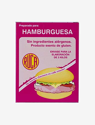 Elaboraciones Caseras para 3 Kilos de Hamburguesas (ESTE PRODUCTO NO CONTIENE GLUTEN NI LACTOSA.)