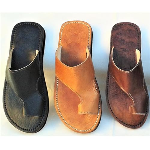 Men's Orthopedic Sandals PU Leather Sandals Summer Fashion Luxury Flip Flops Casual Slippers Flat Beach Shoes for Adult Indoor Outdoor Comfort2