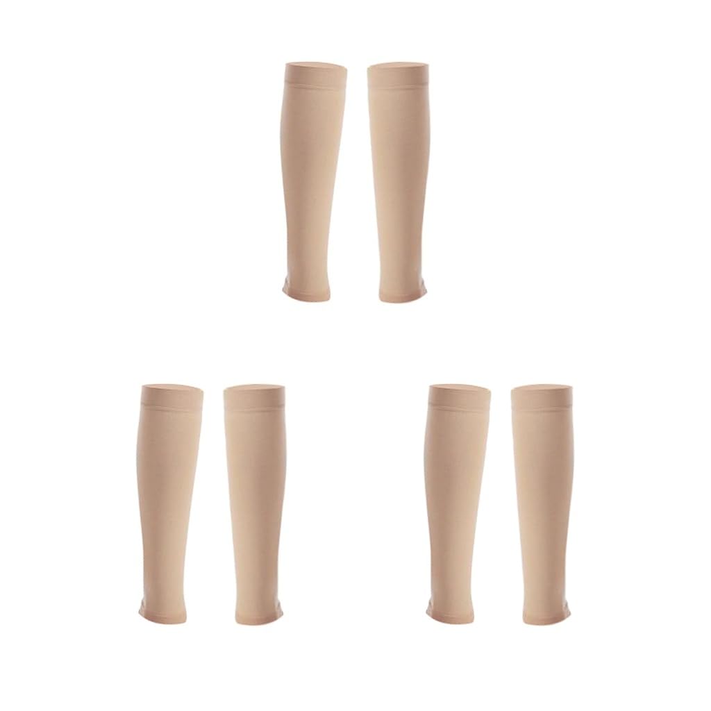 Paowsietiviity 3 Set Compression Socks Calf Sleeve Varicose Veins Knee High Stockings Skin L