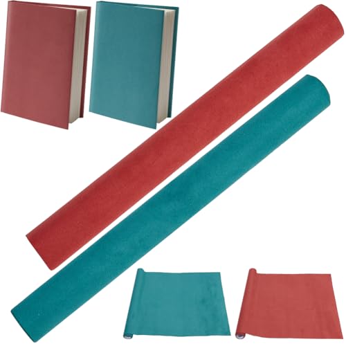 CRASPIRE Cubierta de Libro de Tela Marrón Oscuro de 51 x 11.8 pulgada con Respaldo de Papel Superficie de Tela de Gamuza Encuadernación para Suministros de Encuadernación de Libros Protector de Álbume