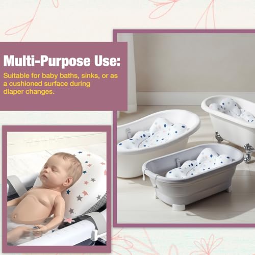 Image of Safe-O-Kid Baby Bath Support Harness, Anti-Slip & Quick Drying, Soft Sponge Cushion with Safety Straps for Newborns, Ideal for 6 to 24 Months (White)