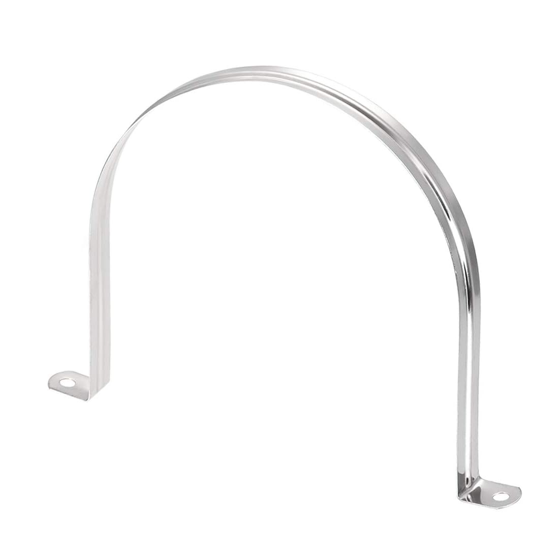 Unifizz 160mm(6.3") Rigid Pipe Strap 2 Holes U Bracket Cable Clamp, 201 Stainless Steel Tension Tube Clip Conduit Clamp Hanger 12pcs