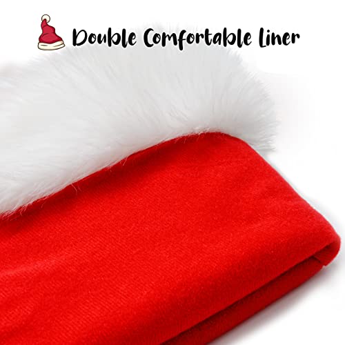 Bosoner Christmas Party Hat - Red Velvet Santa Claus Hat For Kids thumb #2