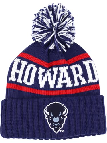 Big Boy Howard Bison S256 Adult Beanie with Ball [Navy Blue] - ID#75998