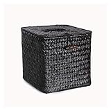 #NAME? Zixin Vintage Rattan Tissue Box Seagrass Servietten Halter Gewebehalter Rollpapier Wicker Gewebtes Gewebebox Organizer Home Decor (Farbe: d) (Color : D)