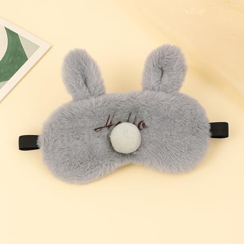 Image of Jenna Eye Mask for Sleeping | Soft Sleep Mask for Girls, Women & Children | Colorful Eye Cover for Travel, Naptime & Night Sleep (Fur Hello Grey)