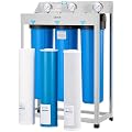 VEVOR Whole House Water Filter System, 3-Stage | Sediment, KDF, CTO | 4.5" x 20" Home Water Purifier Filter Reduce Heavy Metal, Lead, Mercury, Chlorine, Bad Taste, Odor, Rust
