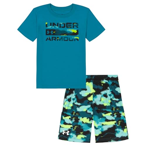 Image of Under Armour Boys 2-piece Short Sleeve T-shirt and Shorts Set, Outdoor Collection