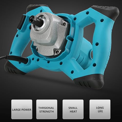 Akku Farbmörtelrührer Kompatibel mit Ma-kita 18-21V Akku, Brushless Farb-Mörtelrührer mit 6 Geschwindigkeiten, smischer zum Mischen von Gips, Mörtel (ohne Akku)