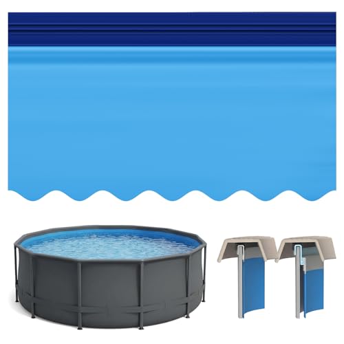Pangda Unibead 18ft Round Pool Liner for Above Ground Steel Wall Pools Above Ground Pool Liners 47 Inch Wall Height Solid Blue Durable Vinyl Replacement Durable Vinyl Replacement Swimming Liner