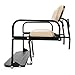 ECOTRIC Golf Cart Rear Seat Kit Compatible with Pre-1994 EZGO Marathon Models Flip-Folding Steel Frame Upgrade Tan Leather Look