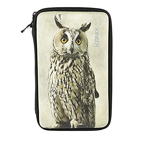 Konix Housse De Rangement Hibou Console Nintendo - Housse De Protection Rigide - Filet De Rangement...