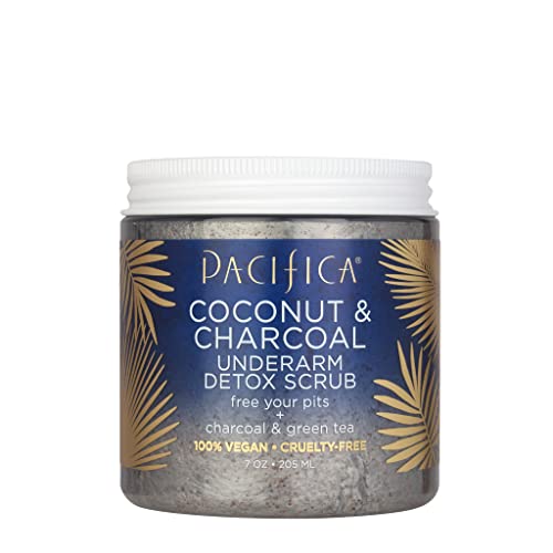 Pacifica Beauty, Coconut and Charcoal Underarm Detox Scrub, For Natural Deodorant Users, Aluminum Free, Safe for Sensitive Skin, 100% Vegan and Cruelty Free + Clean Beauty
