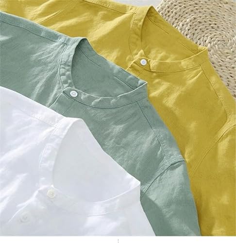 Image of Men's Half Sleeve Pocket Cotton Short Kurta Superfine Mandarin Chinese Collar Premium Short Kurta