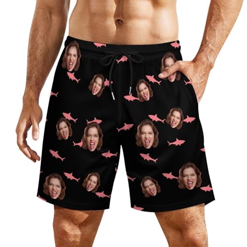 Custom Swim Trunks for Men, Fun Personalized Beach Shorts with Photos, Customized Board Shorts Gift for Summer2