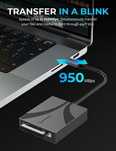 SABRENT CF Express Type B Card Reader, Fast 10Gbps Memory Card Reader, USB Type C 3.2x2 Card Slot Adapter - Image 3
