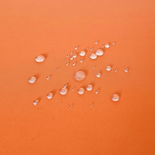 Image of FOLINS&HOME Orange 8ft Fitted Water Resistant Tablecloth with Spandex