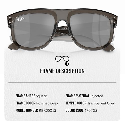 Ray-Ban RBR0501S BOYFRIEND REVERSE Square Shaped Sunglasses for Men & Women with Official RAYBAN Eyewear Kit3