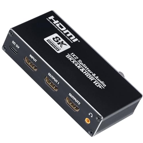 ELEVIEW HDMI  8K 60Hz 4K 120Hz z Xvb^[ 12o (óFfW^ 3.5mmXeI)bPS5/Nintendo Switch2ȂǂɑΉ 2 o HDMI2.1  EHD