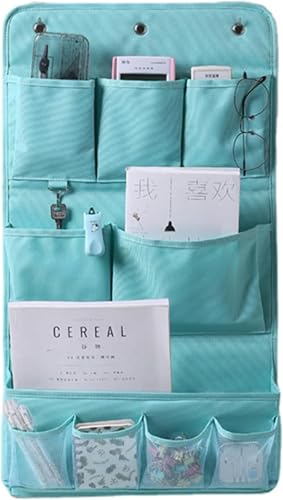 吊り下げ収納 書類 壁掛け 大容量 折畳み 通気 耐用 防水 防塵 小物 鍵 文房具 手紙入れ 整理 分類 フック3枚付き 寝室 玄関 洗面所 事務室 省スペース (3階,ブルー)