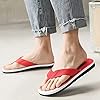 UK 8 Men's Slipper New Men's Flip Flops Summer Holiday Sandals Non-Slip Outdoor Beach Walking Slippers Indoor Outdoor Thong Sandals Comfort Slippers for Beach Pool #3_Red #1