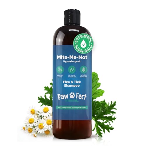 Hypoallergenic Flea and Tick Relief 16.9oz Dog Shampoo...