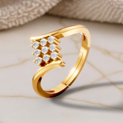 Image of Miss Highness 925 Sterling Silver Ring for Women | CZ Cluster Adjustable Ring | Certified Pure Silver Jewellery | Daily Wear Finger Ring | Gift for Wife, Girlfriend, Anniversary & Girls Birthday
