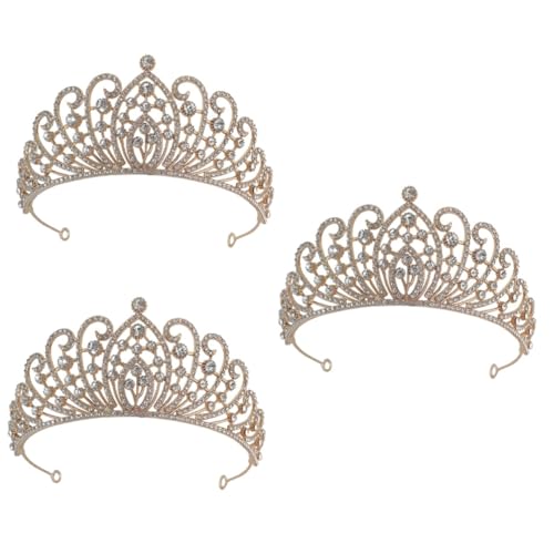 Couronne baroque VICASKY : lot de 3 tiaras scintillantes pour cheveux de mariée