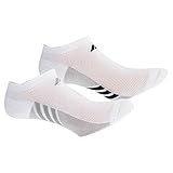 adidas Women's Superlite No Show Socks (Pack of 3), White/Light Onix - White/Black/Light Onix - White/Light Onix, One Size
