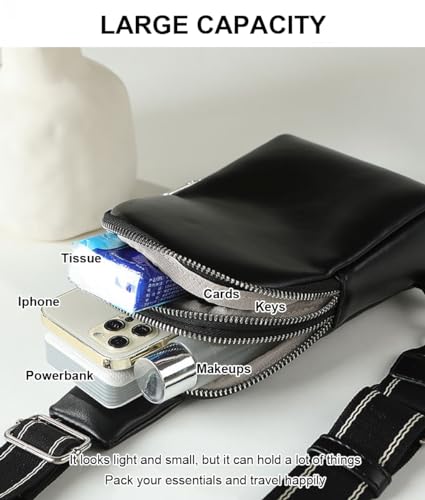 Hiflyer Crossbody Bags for Women Trendy, Crossbody Bag Sling Chest Bag, Sling Bag for Women Crossbody Purse (Brown)4